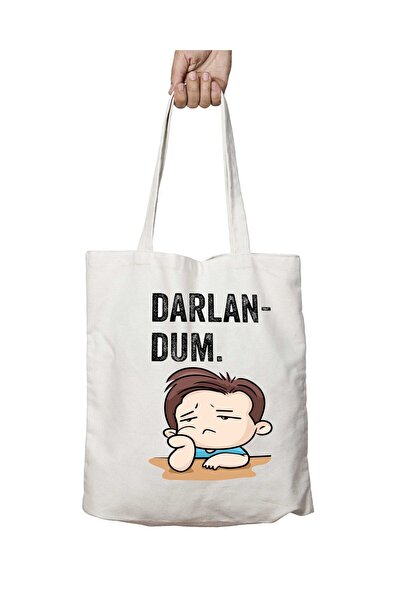 ART HEDİYE Darlan-Dum Darlandum - حقيبة كتف قابلة للغسل، مطبوعة على الجانبين
