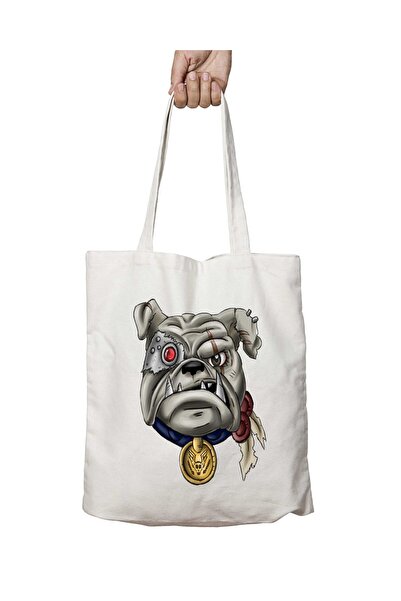 ART HEDİYE Pug Puppy Bulldog - حقيبة مطبوعة دائمة قابلة للغسل