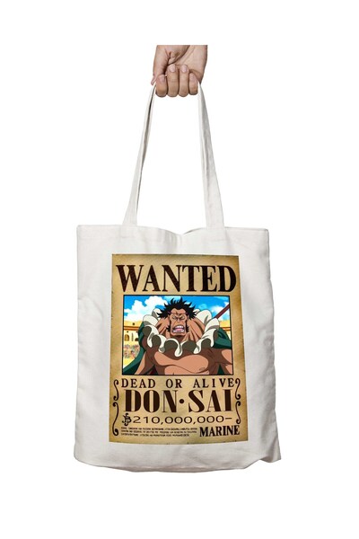 ART HEDİYE Wanted Don Sai Anime - حقيبة كتف مطبوعة على الجانبين وقابلة للغسل
