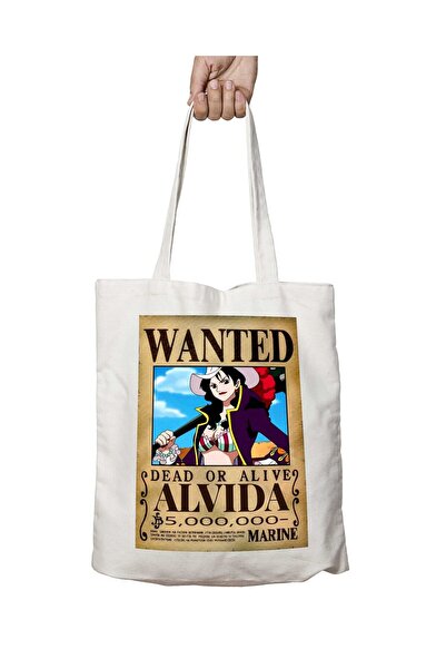 ART HEDİYE حقيبة كتف Alvida Anime Wanted - مطبوعة على الجانبين وقابلة للغسل