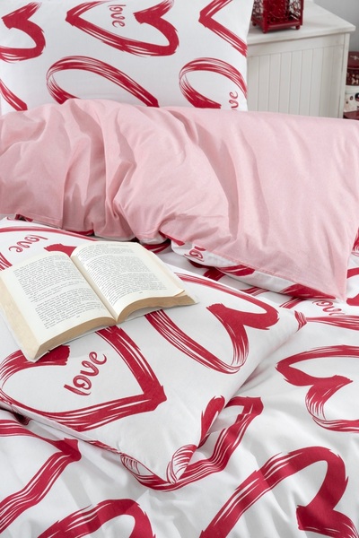 Lydia Home Single Patterned Duvet Cover Set with Elastic Sheet and 1 Pillowcase