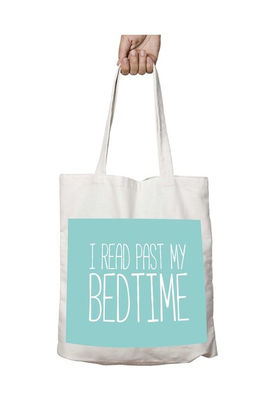 ART HEDİYE I Read Past My Bedtime - Πλενόμενη τσάντα με διάρκεια δύο όψεων