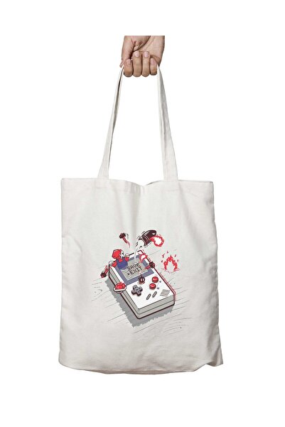 ART HEDİYE لعبة ميني تيتريس - حقيبة كتف ثابتة ومطبوعة وقابلة للغسل على الجانبين