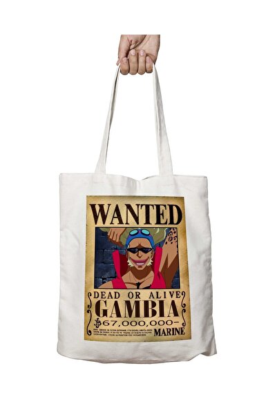 ART HEDİYE Wanted Gambia Anime - Two Sided Permanent Printed Washable Bag