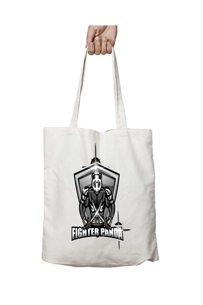 ART HEDİYE Panda Fighter - حقيبة مطبوعة دائمة قابلة للغسل