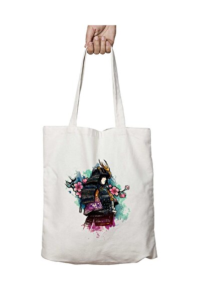 ART HEDİYE نمط زهرة الساموراي - حقيبة دائمة قابلة للغسل