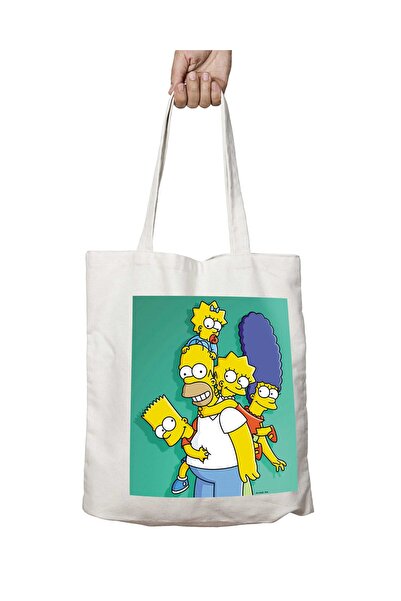 ART HEDİYE حقيبة كتف سيمبسون مطبوعة قابلة للغسل - للشاطئ والمدرسة