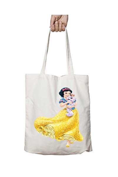 ART HEDİYE سنو وايت PNG - حقيبة قابلة للغسل مطبوعة على الجانبين