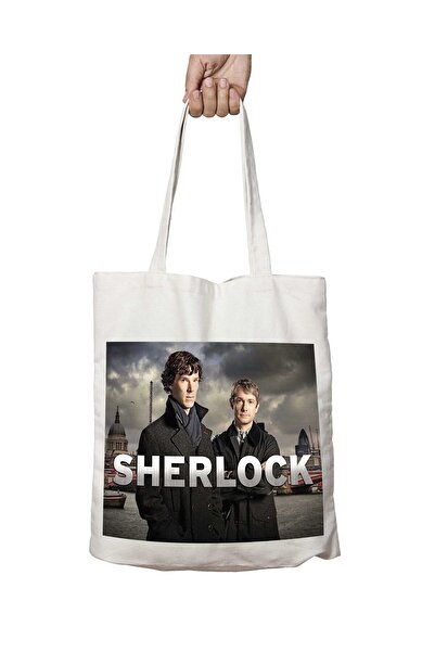 ART HEDİYE Sherlock Holmes BBC Series Pattern - Geantă de umăr permanentă lavabilă