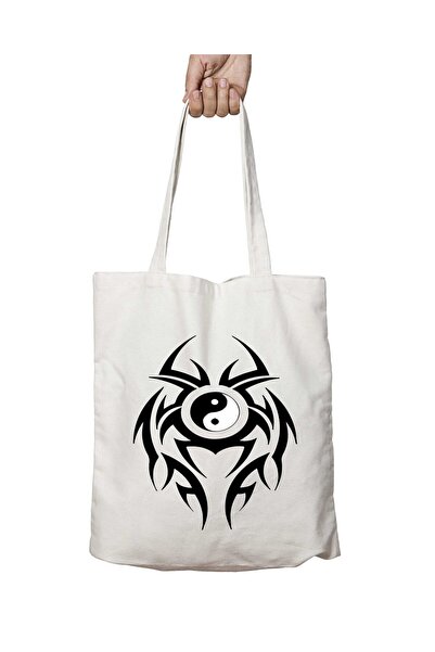 ART HEDİYE Signo Two Sides Permanent Printed Washable Shoulder Tote Bag - for...