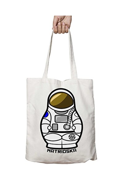 ART HEDİYE Astronaut Printed MatrYoshka Washable Bag - Lasting on Two Sides