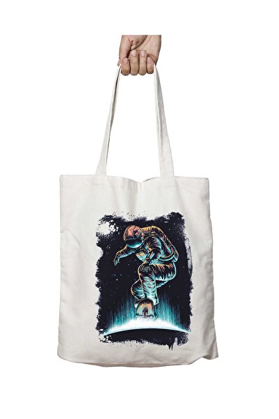 ART HEDİYE Astronaut Printed Washable Bag - Lasting on Two Sides