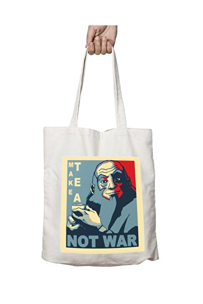 ART HEDİYE Avatar Iroh - "Make Tea Note War" Printed Washable Bag, Two Sides ...