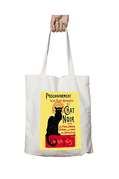 ART HEDİYE حقيبة مطبوعة قابلة للغسل من Chat Noir - تدوم على الجانبين