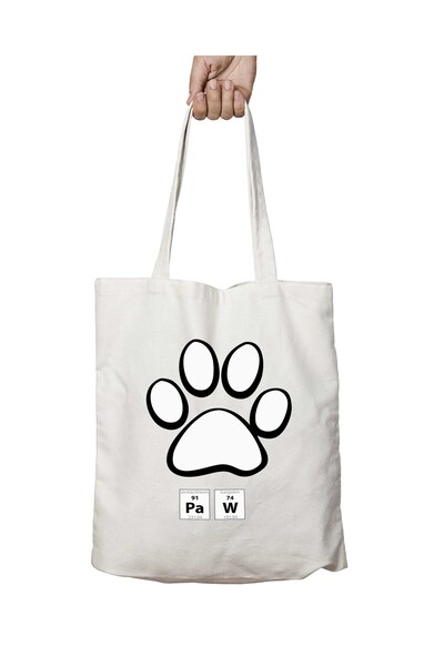 ART HEDİYE Paw Paw Periodic - Washable Permanent Printed Bag