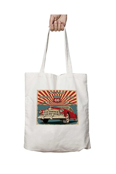 ART HEDİYE ROUTE 66 GARAGE - Мийка плечова сумка, двосторонній постійний принт