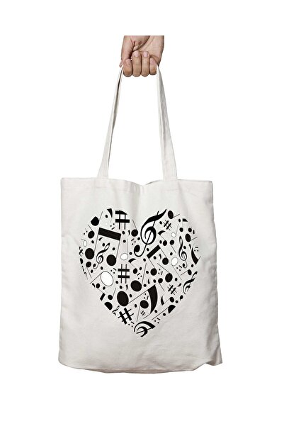 ART HEDİYE Музика Серце Нота Дизайн - Можна прати Постійна Сумка