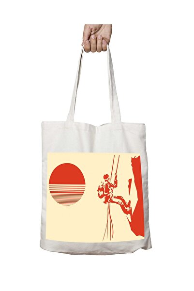 ART HEDİYE تسلق الجبال - حقيبة دائمة مطبوعة قابلة للغسل