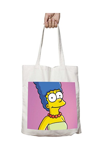 ART HEDİYE MARGE SIMPSONS - Двостороння сумка з міцним принтом, що можна прат...