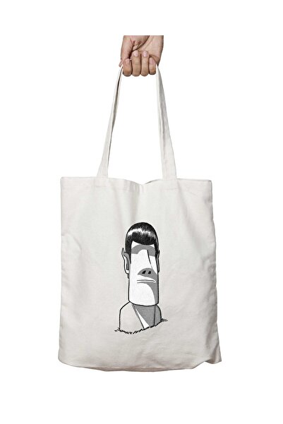 ART HEDİYE حقيبة ستار تريك سبوك روك - وجه جزيرة الفصح مطبوعة على الجانبين وقابلة للغسل