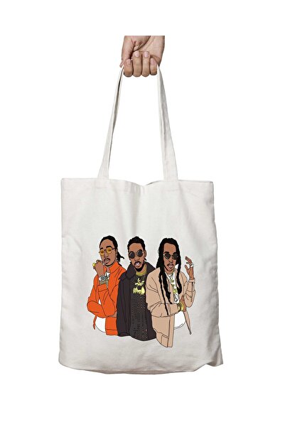 ART HEDİYE Migos 2 - حقيبة قابلة للغسل مطبوعة على الجانبين