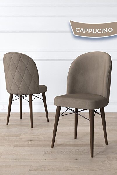 Canisa Rut Serisi Açılabilir 80x132 Barok Ahşap Desen Yemek Odası Takımı 4 Cappucino Sandalye 1 Bench