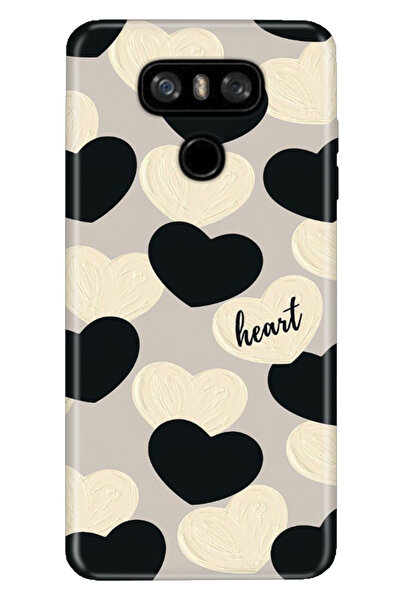 LG G6 Uyumlu Kılıf LG G6 Desenli Silikon Heart