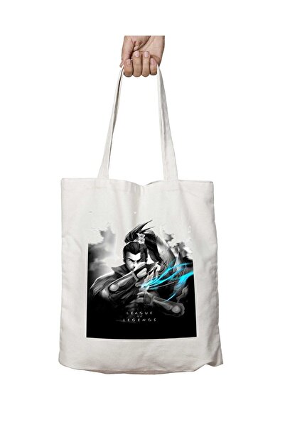 ART HEDİYE Yasuo - lOl Printed, Two Sides Stable and Washable Shoulder Tote Bag