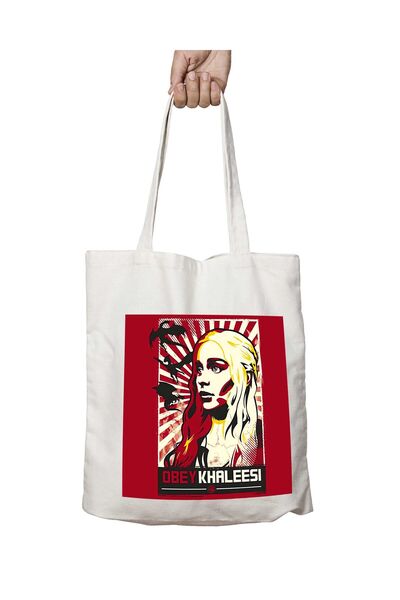 ART HEDİYE Game Of Thrones Obey Khaleesi - حقيبة مطبوعة قابلة للغسل، تدوم على...