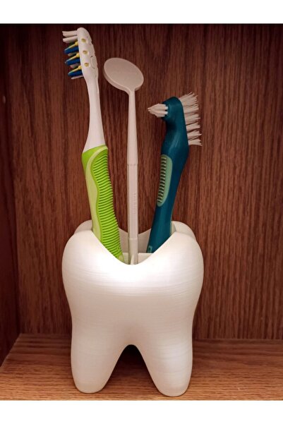 BZ TEKNOLOJİ 3D Κουτί οδοντόβουρτσας και οδοντόκρεμας σε σχήμα λευκού δοντιού