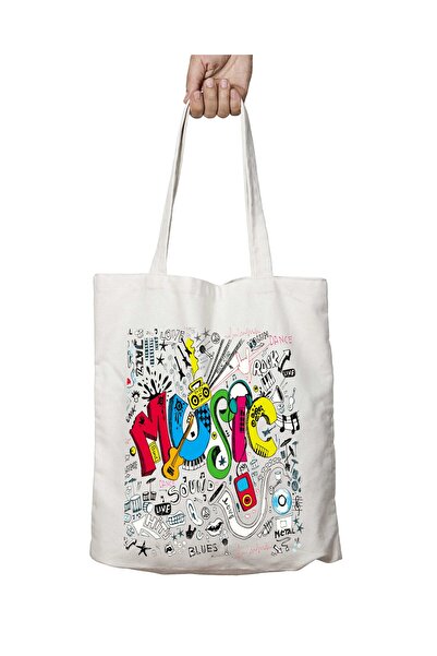 ART HEDİYE حقيبة معدنية مطبوعة دائمة على الجانبين وقابلة للغسل لموسيقى الجيتا...