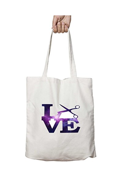 ART HEDİYE love corte - Washable Printed Scissors Two Sides Permanent Bag
