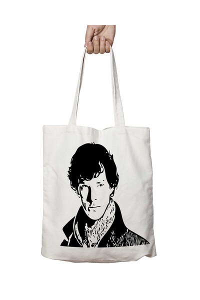 ART HEDİYE شيرلوك هولمز 3 - حقيبة قابلة للغسل بطباعة دائمة على الجانبين