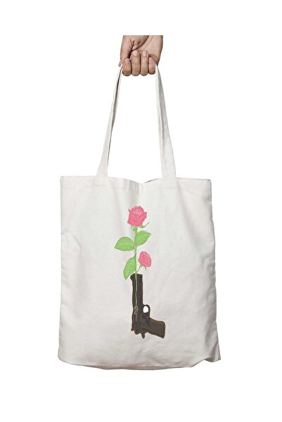 ART HEDİYE Weapon of Peace - Rose Gun Двостороння сумка з міцним принтом, що ...