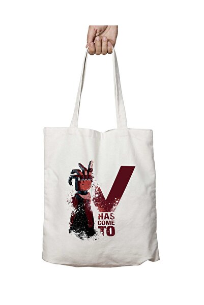 ART HEDİYE V Has come To - Two Sided Permanent Printed Washable Shoulder Tote...