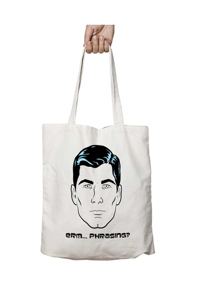 ART HEDİYE Sterling Archer Erm Phrasing - Двосторонній друкований пральний мішок