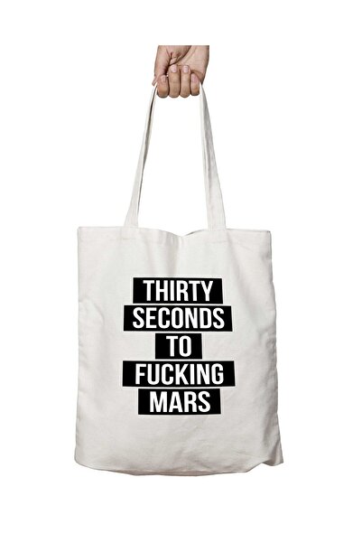 ART HEDİYE ΤΡΙΑΝΤΑ ΣΕΚΕΝΤΕΣ ΣΤΟ FUCKING MARS - Τσάντα που πλένεται με στάμπα δύο όψεων