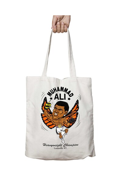 ART HEDİYE Мухаммед Алі 7 двосторонній мішок з постійним принтом, який можна ...