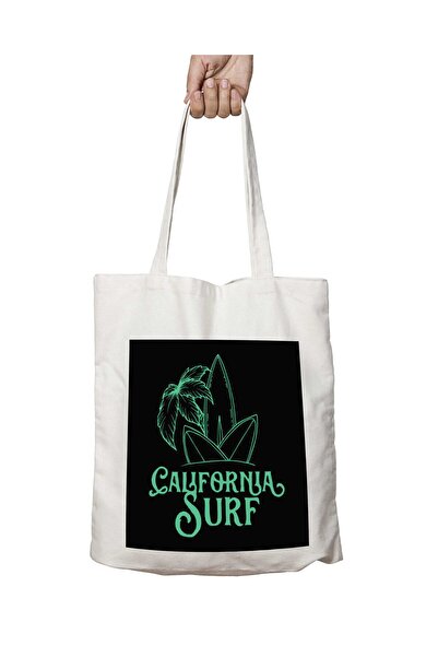 ART HEDİYE كاليفورنيا سيرف - حقيبة قابلة للغسل، لوح ركوب الأمواج مطبوع عليه وجهين على الجزيرة