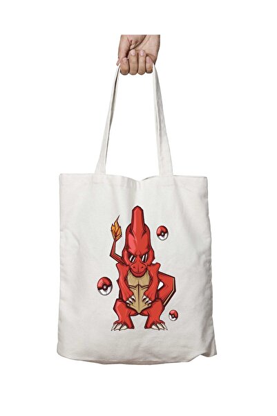 ART HEDİYE حقيبة بوكيمون تشارميلون - Gotta Catch Em All، Fire Type ذات وجهين ...