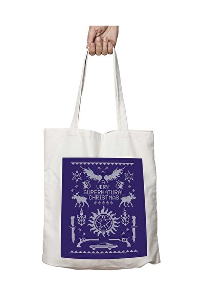 ART HEDİYE Дуже надприродне Різдво - Сумка з постійним принтом, яку можна прати