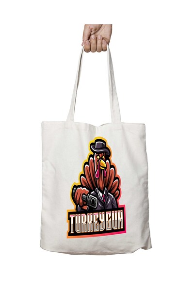 ART HEDİYE TurkeY Gunner TurkeY - Two Sided Permanent Printed Washable Bag