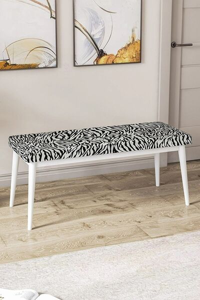 Canisa Concept Pera Serisi Bench , Geniş Oturma Alanlı Kumaş , Zebra Desen Be...