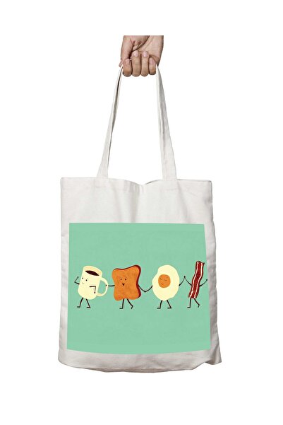 ART HEDİYE Ou Pâine Ceai Două Laturi - Pungă Lavabilă Imprimată Permanentă