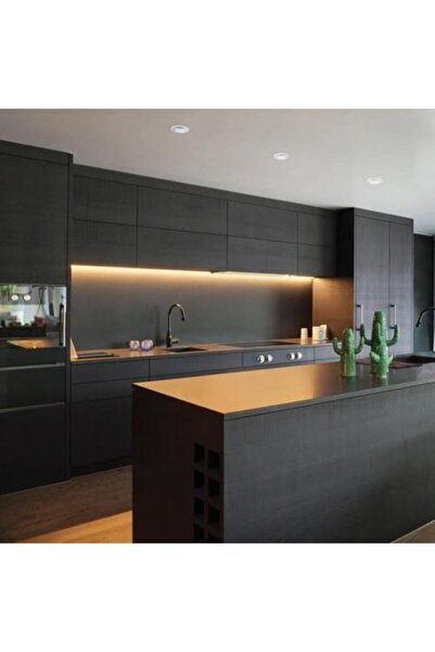 StickerArt Mat Siyah Mobilya Dolap Kaplama Folyosu 122 CM x 1 METRE