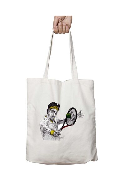 ART HEDİYE Geantă de umăr lavabilă cu imprimeu Roger Federer Tennis - Pentru ...