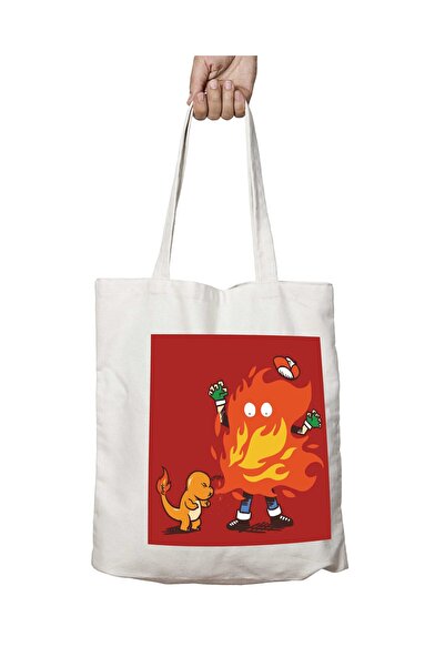 ART HEDİYE Pokemon Charmander Мийка сумка - Постійний друк, двосторонній