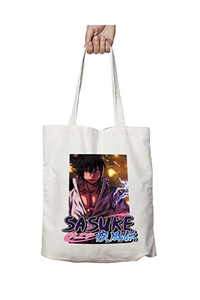 ART HEDİYE صورة أنيمي ساسوكي - حقيبة كتف قابلة للغسل ومطبوعة على الجانبين