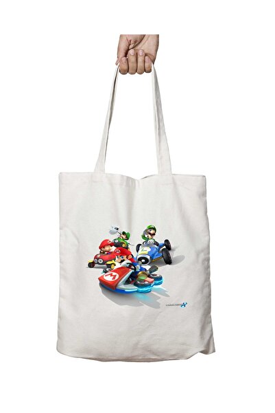 ART HEDİYE حقيبة ماريو كارت 8 مطبوعة قابلة للغسل - تدوم على الجانبين