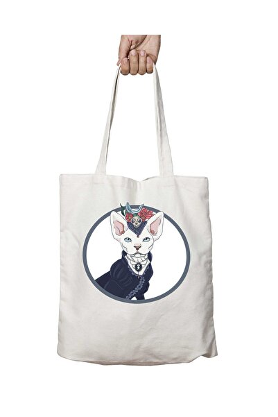 ART HEDİYE Vampire cat Pattern - Washable Shoulder Tote Bag, Lasting Printed,...